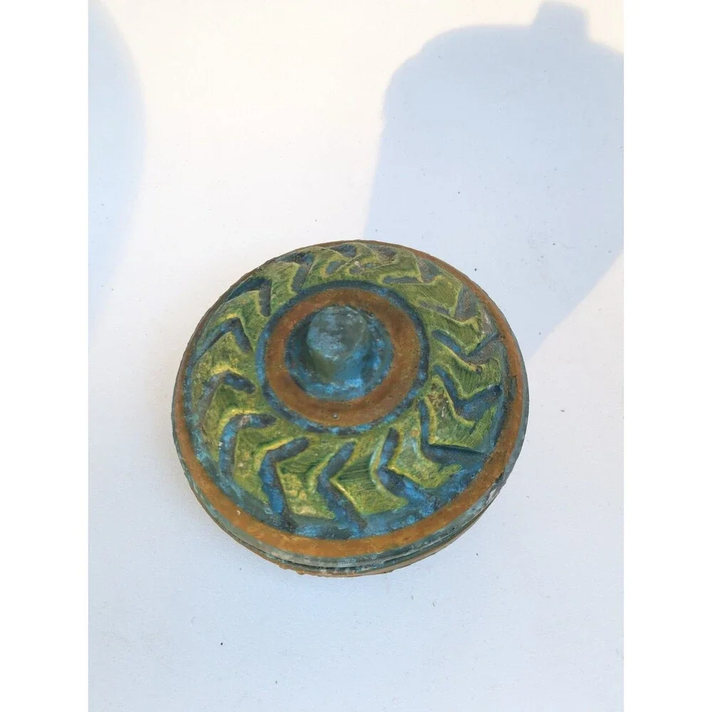 Vtg Italy Bitossi Aldo for Raymor Pottery  Bowl w/Lid MCM Lava Glaze